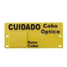 PLAQUETA IDENT. 3MM (9X4CM) AM RELEVO FIBRACEM