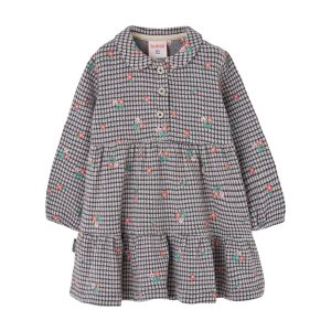 Vestido com flores bordadas para menina