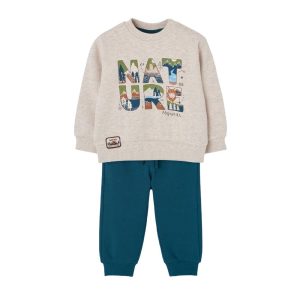 Conjunto estampado em algodão para menino
