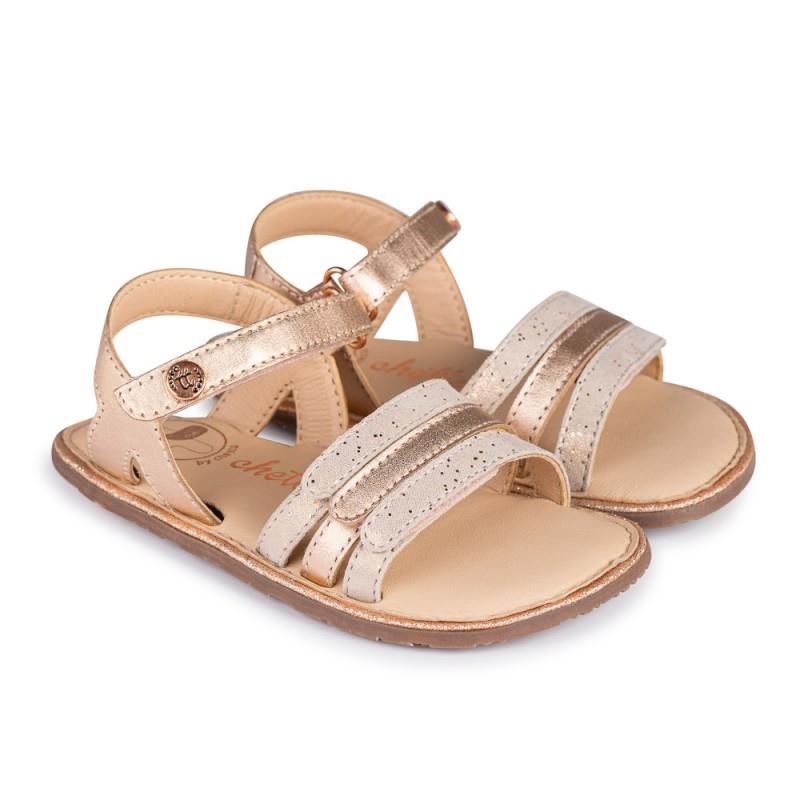 Sandália em pele com velcro Barefoot - Image 2