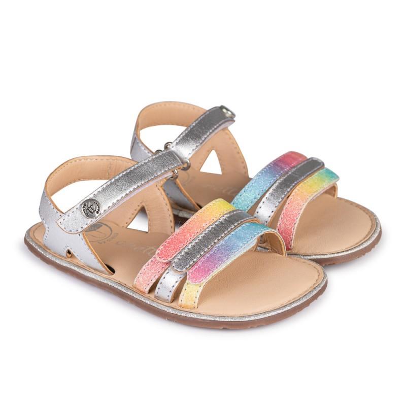 Sandália em pele com velcro Barefoot - Image 3