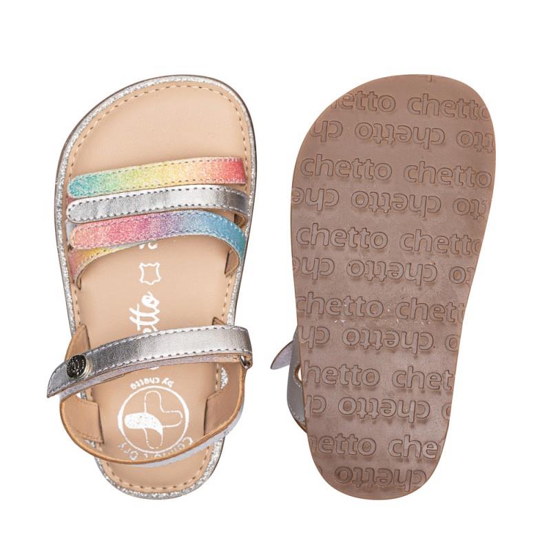 Sandália em pele com velcro Barefoot - Image 8