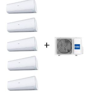 HAIER MULTI-SPLIT 5X1 GAMA FLAIR PLUS R32 C/ WIFI (9000+9000+9000+9000+18000 BTUS)