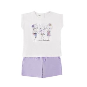 Conjunto em algodão para menina