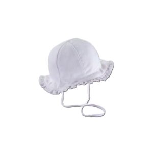 Chapéu de bebé com folho na aba