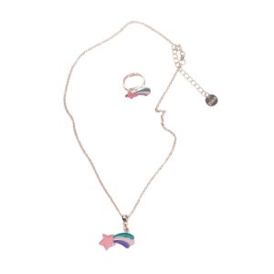 Conjunto de colar e anel “star”